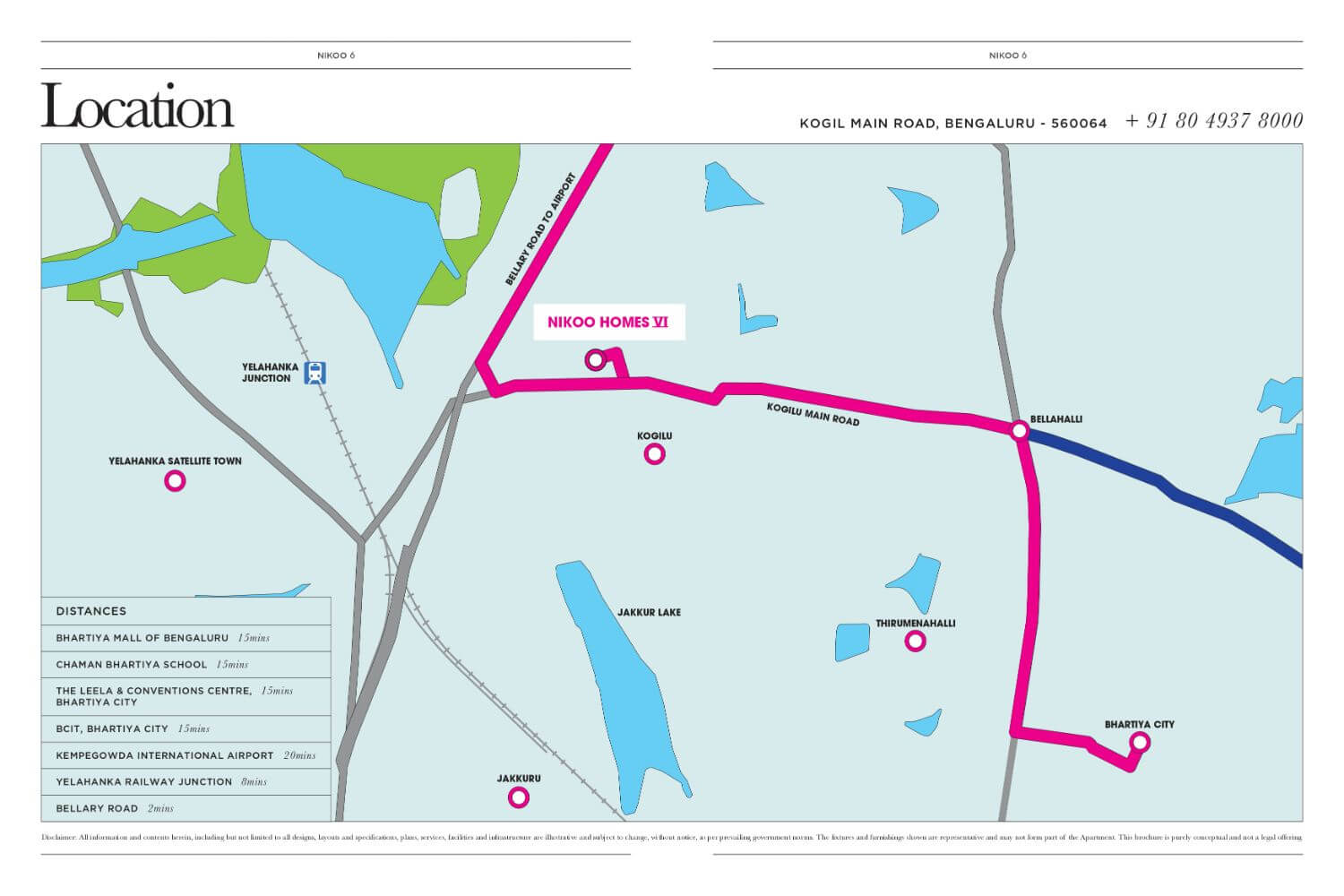 Nikoo Homes 6 Kogilu Location Map